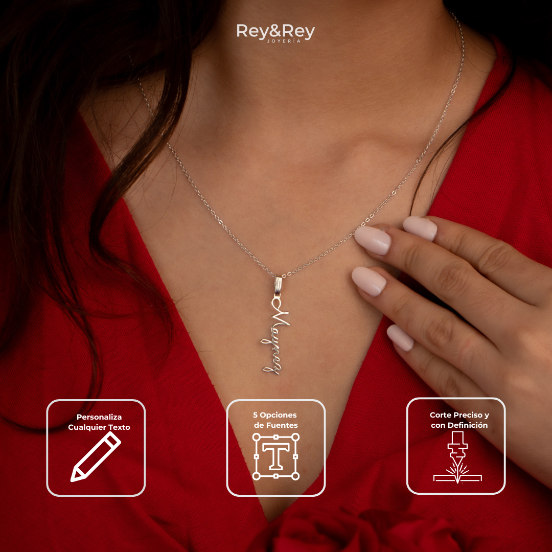 Dije Vertical  Personalizable Plata .925  Primerly