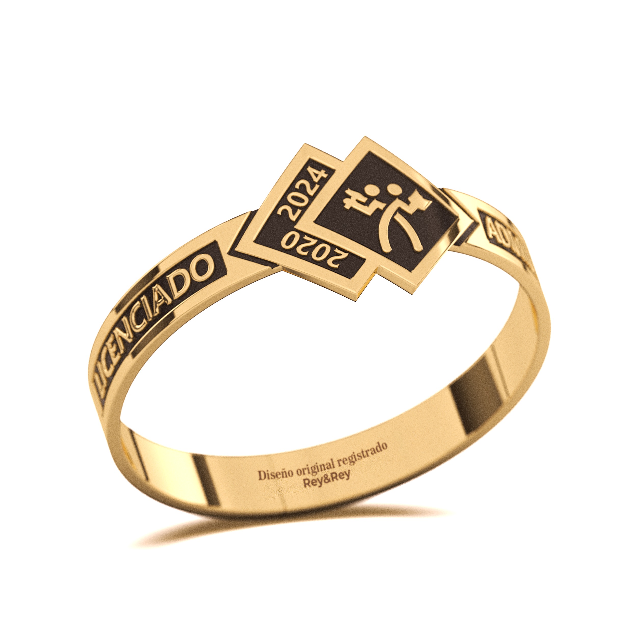 Anillo Skalon Graduación Logos Licenciatura en Plata