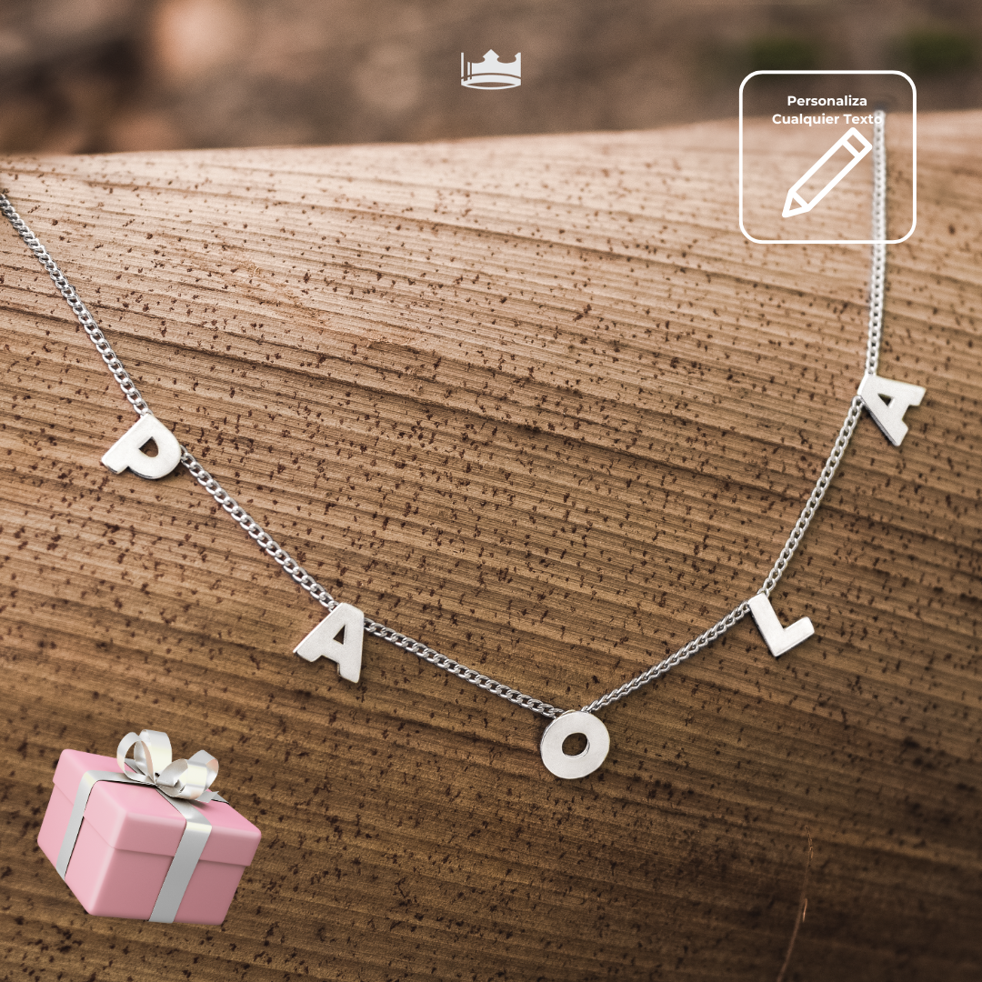 Cadena Letras Personalizable Plata .925  Primerly
