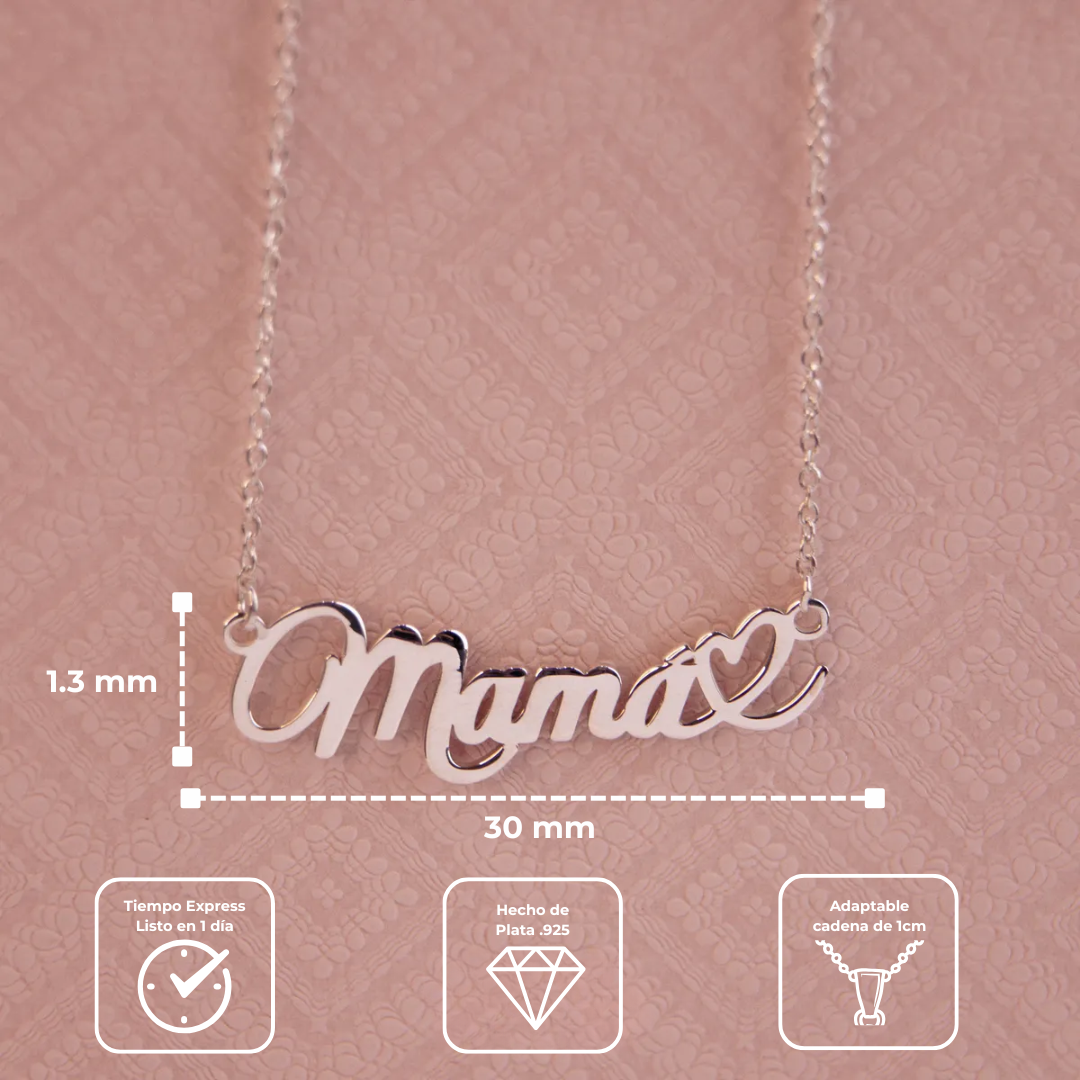 Collar Mamá Love Plata .925