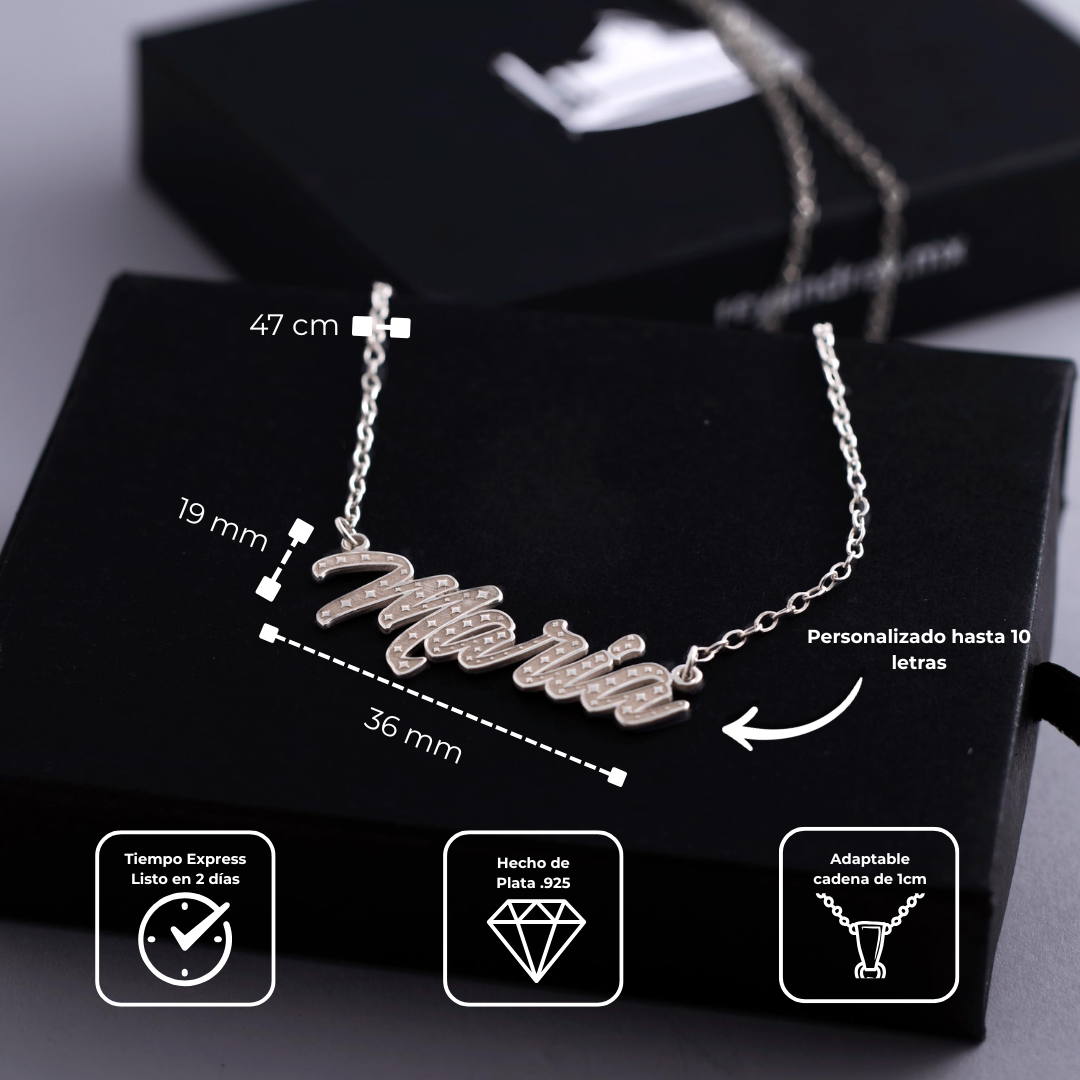 Collar Sirius Personalizable Plata .925  Primerly