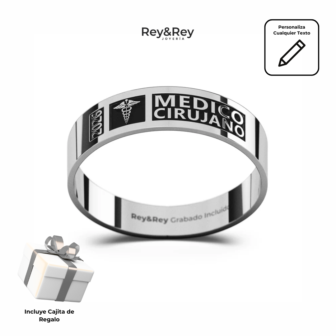 Anillo Graduación Pleno Plata