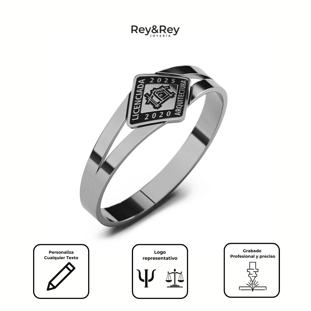 Anillo Graduación Hito Plata