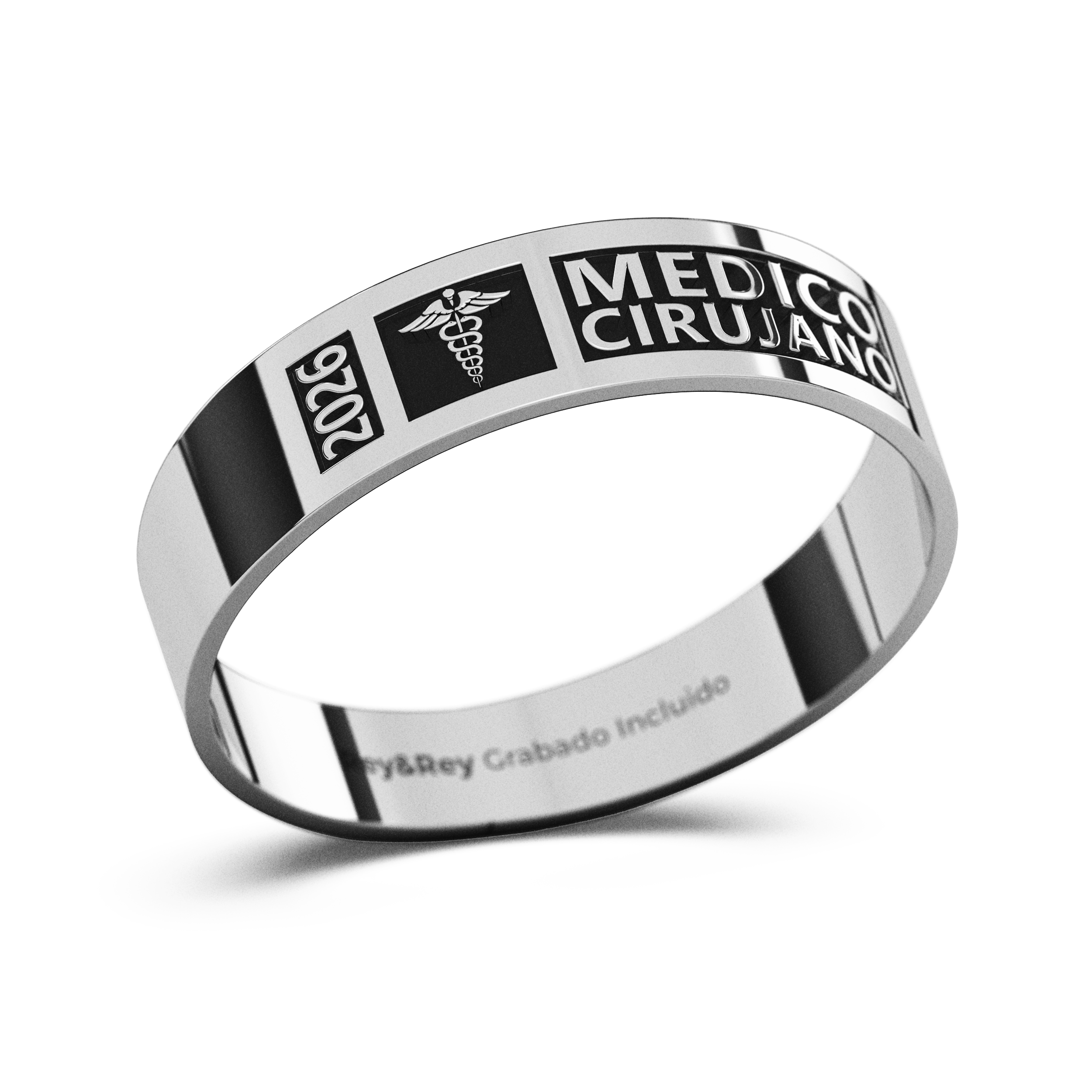 Anillo Graduación Pleno Plata