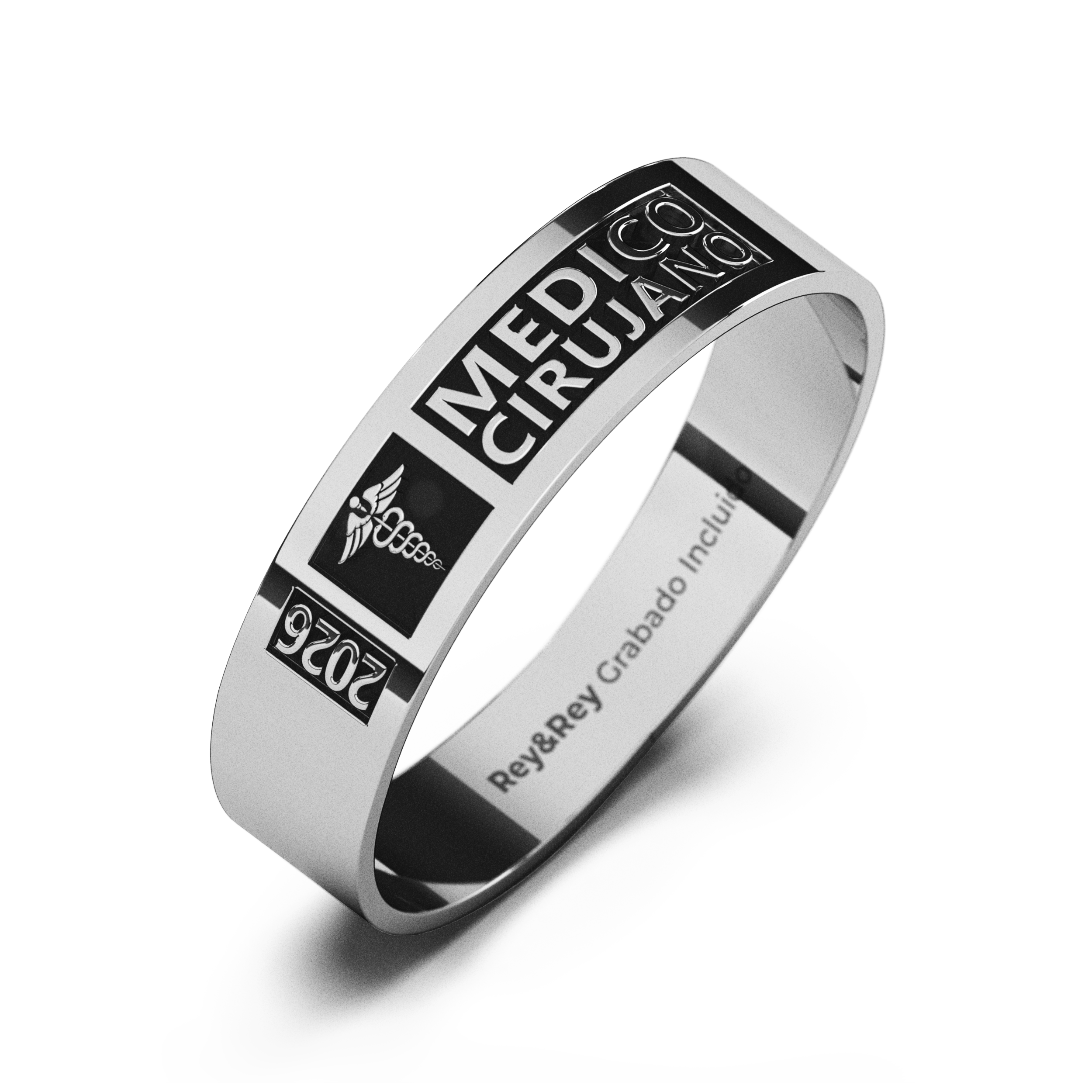 Anillo Graduación Pleno Plata