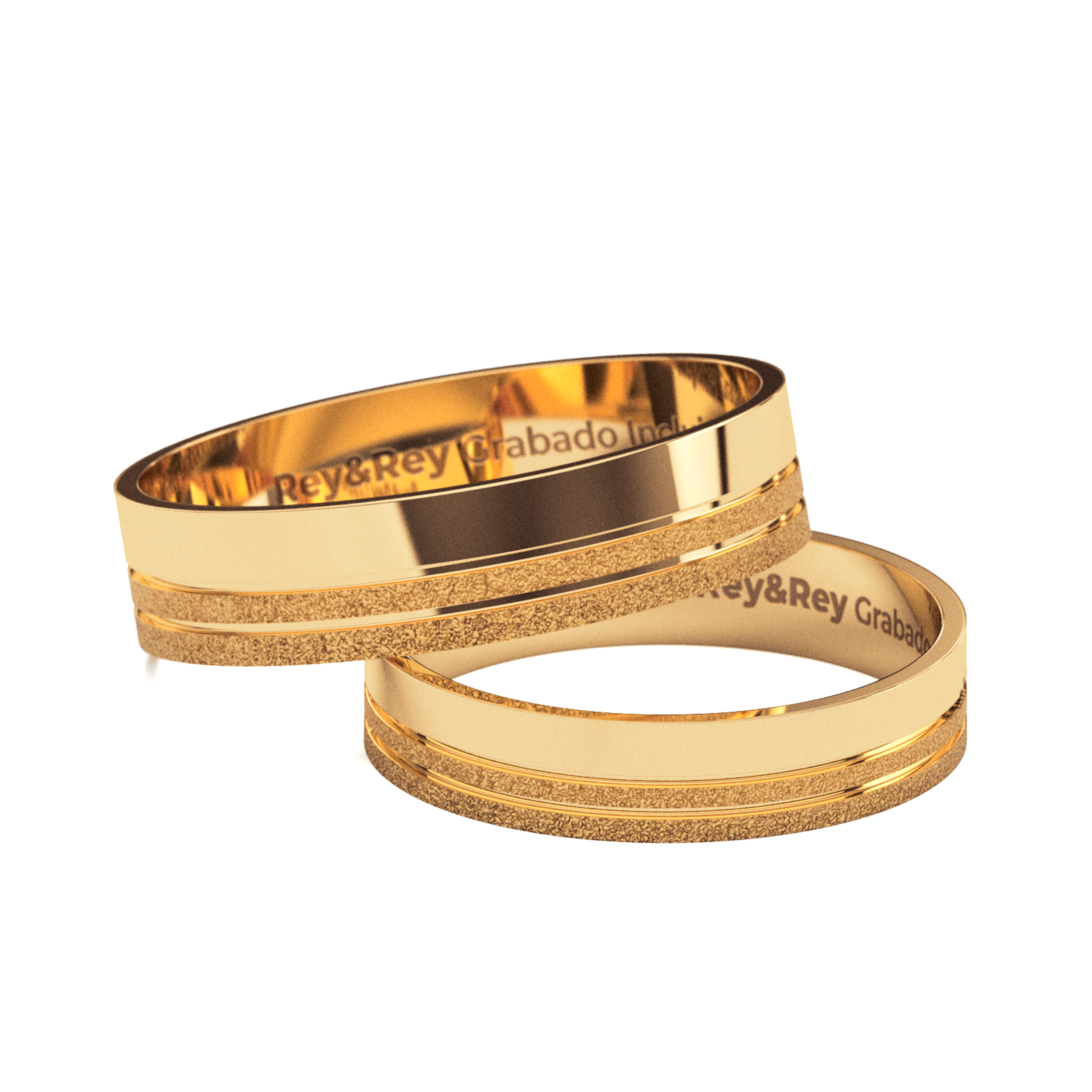 Anillos Matrimoniales Par Milgrain Plata