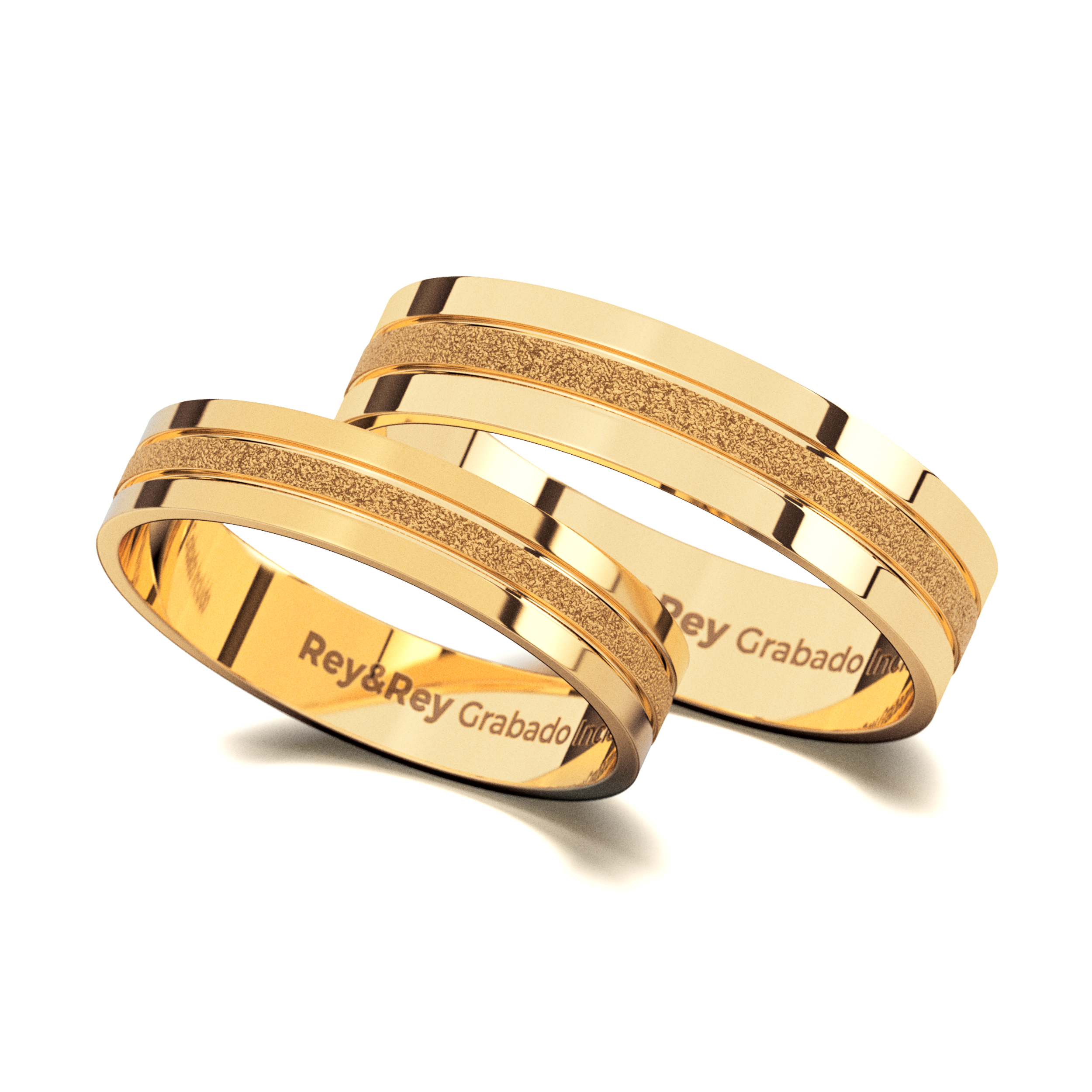 Anillos Matrimoniales Craquel MID Plata