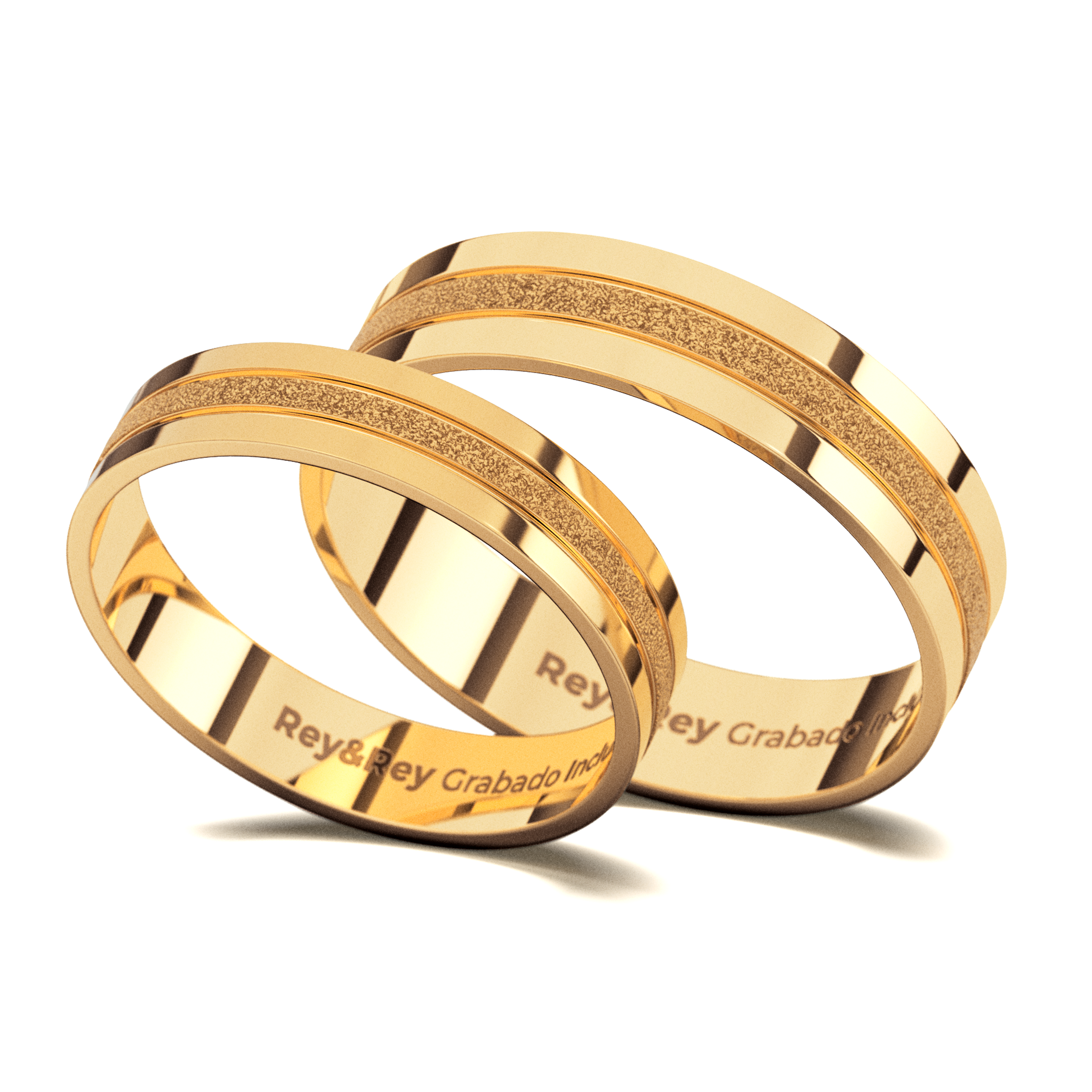 Anillos Matrimoniales Craquel MID Plata