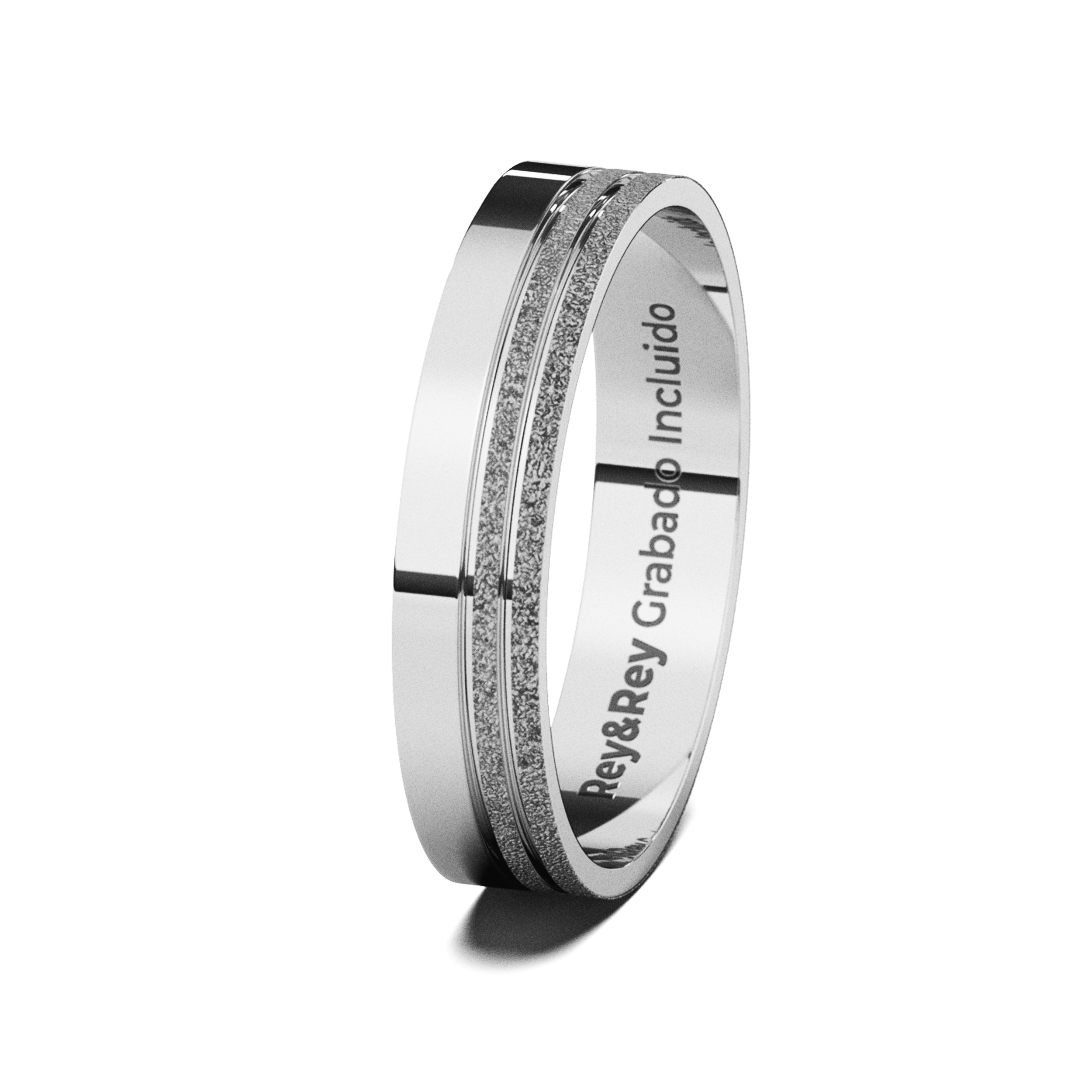 Anillo Matrimonial Craquel LAT Plata