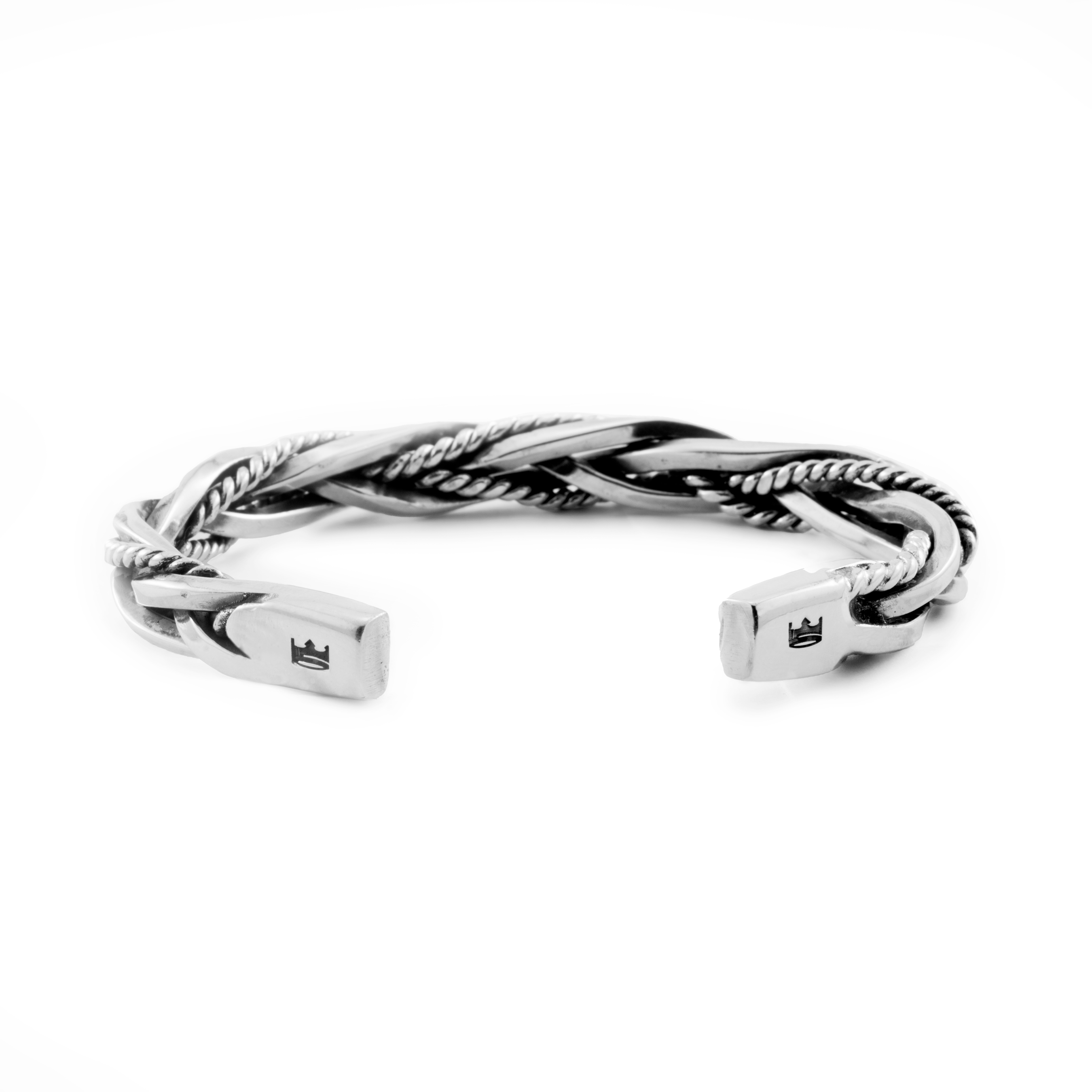 Pulsera Dark Crossed de Plata