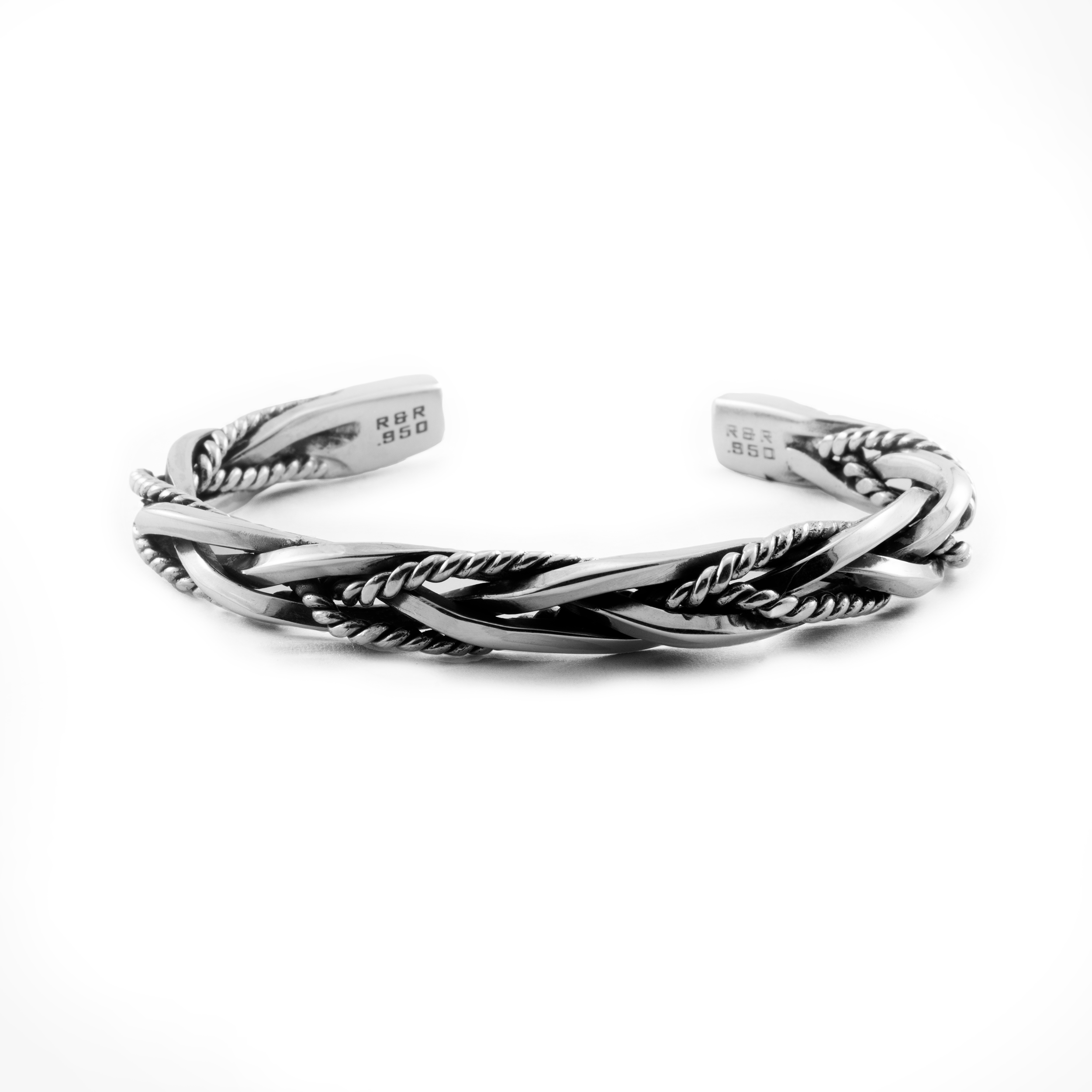 Pulsera Dark Crossed de Plata