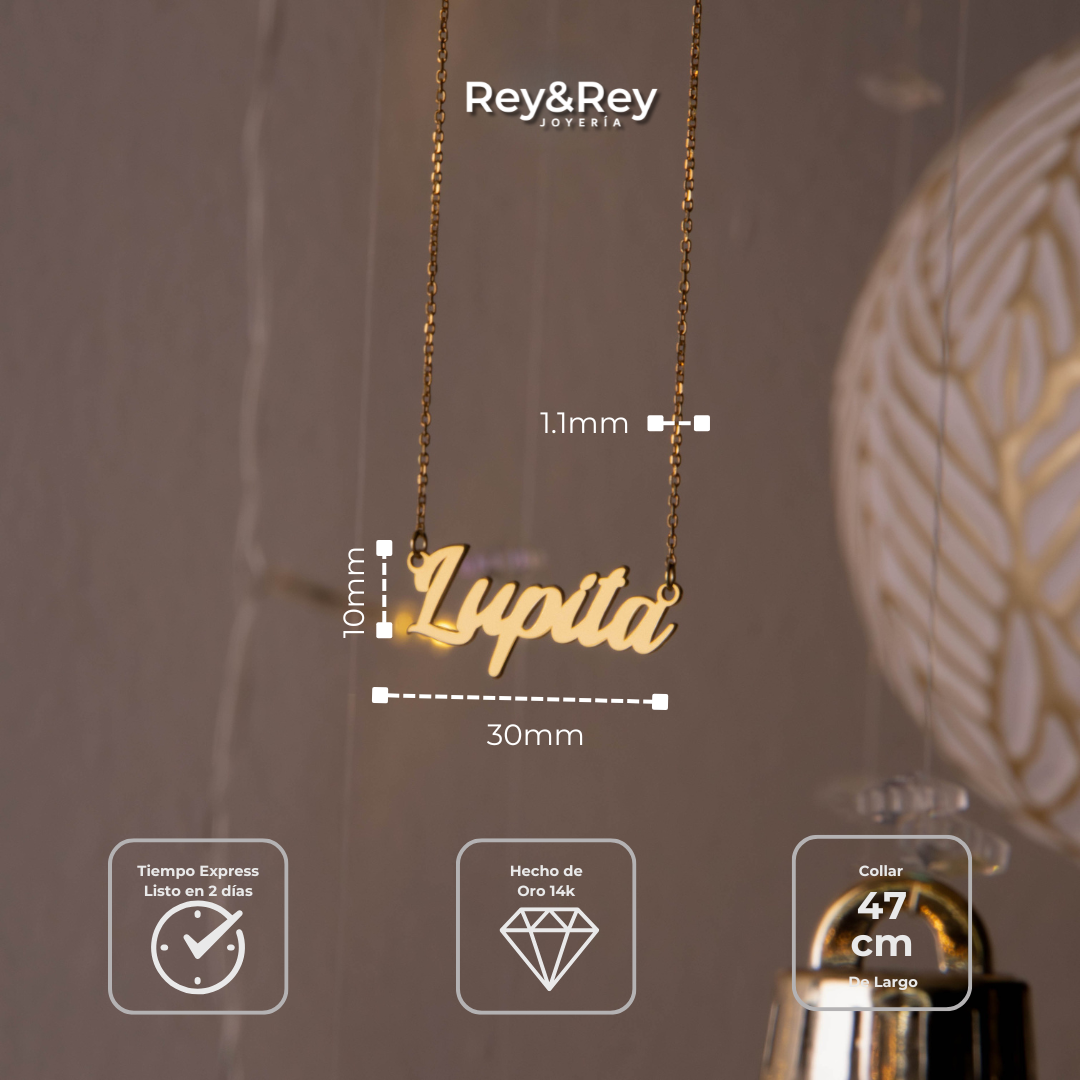 Collar Personalizable Classic Oro 14k Primerly