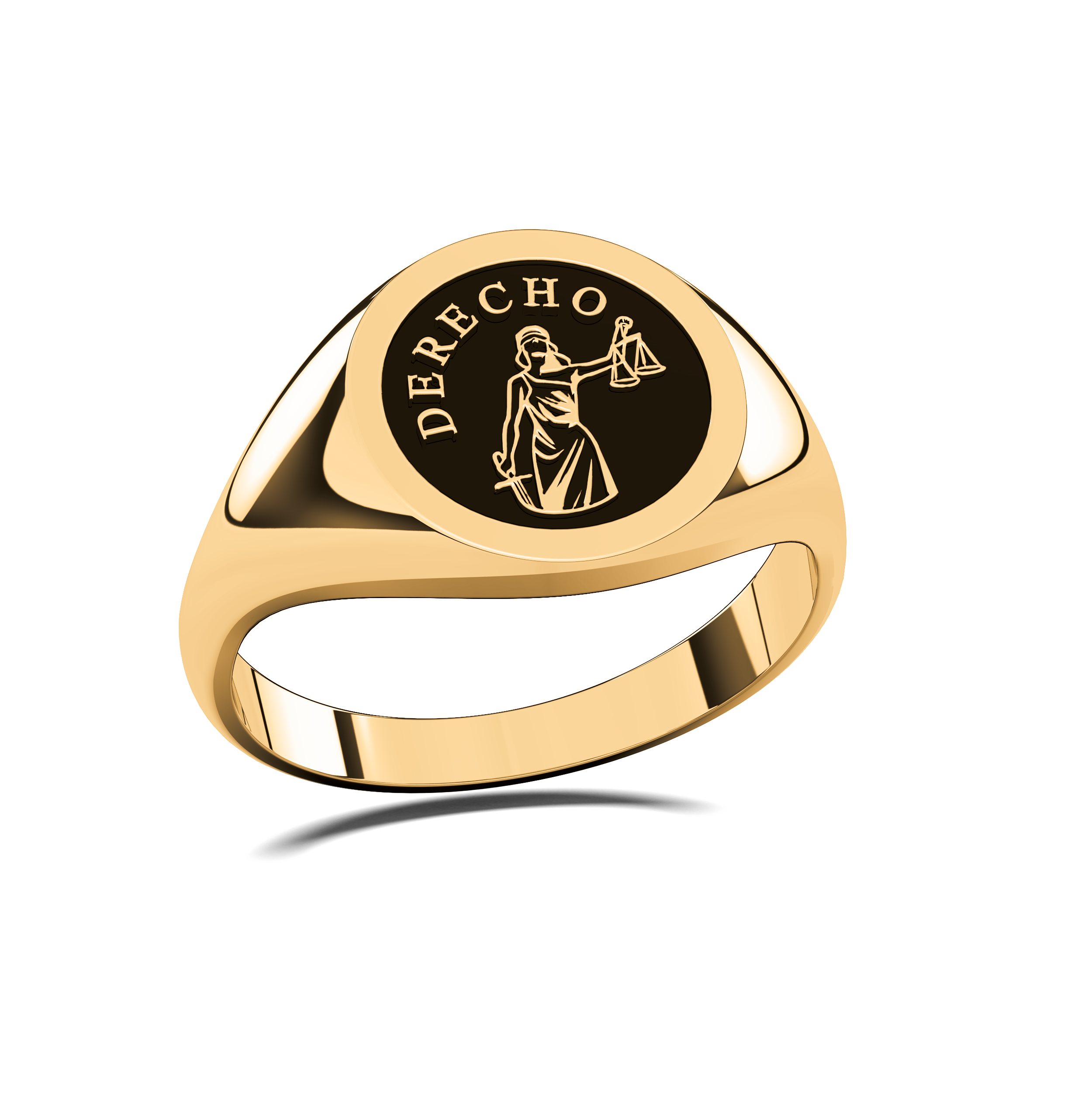 Anillo Sello Graduación Logos Licenciatura en Plata