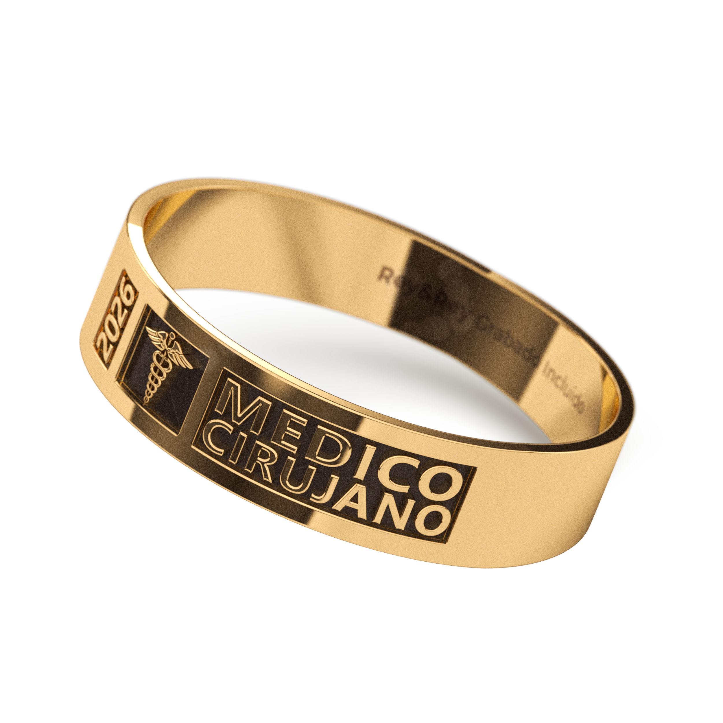Anillo Graduación Modelo Pleno Oro 10k