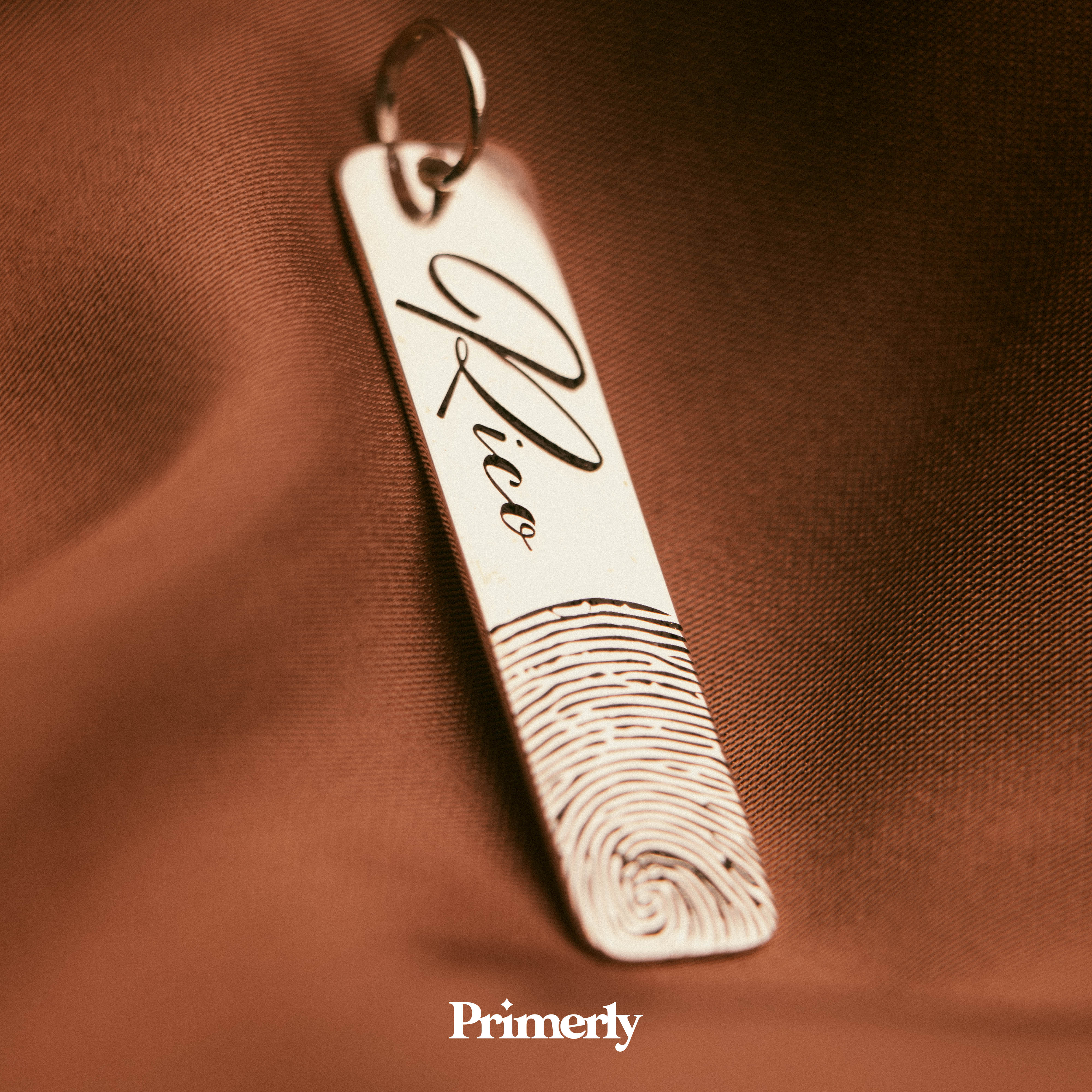 Etiqueta Huella Personalizable Plata .925  Primerly
