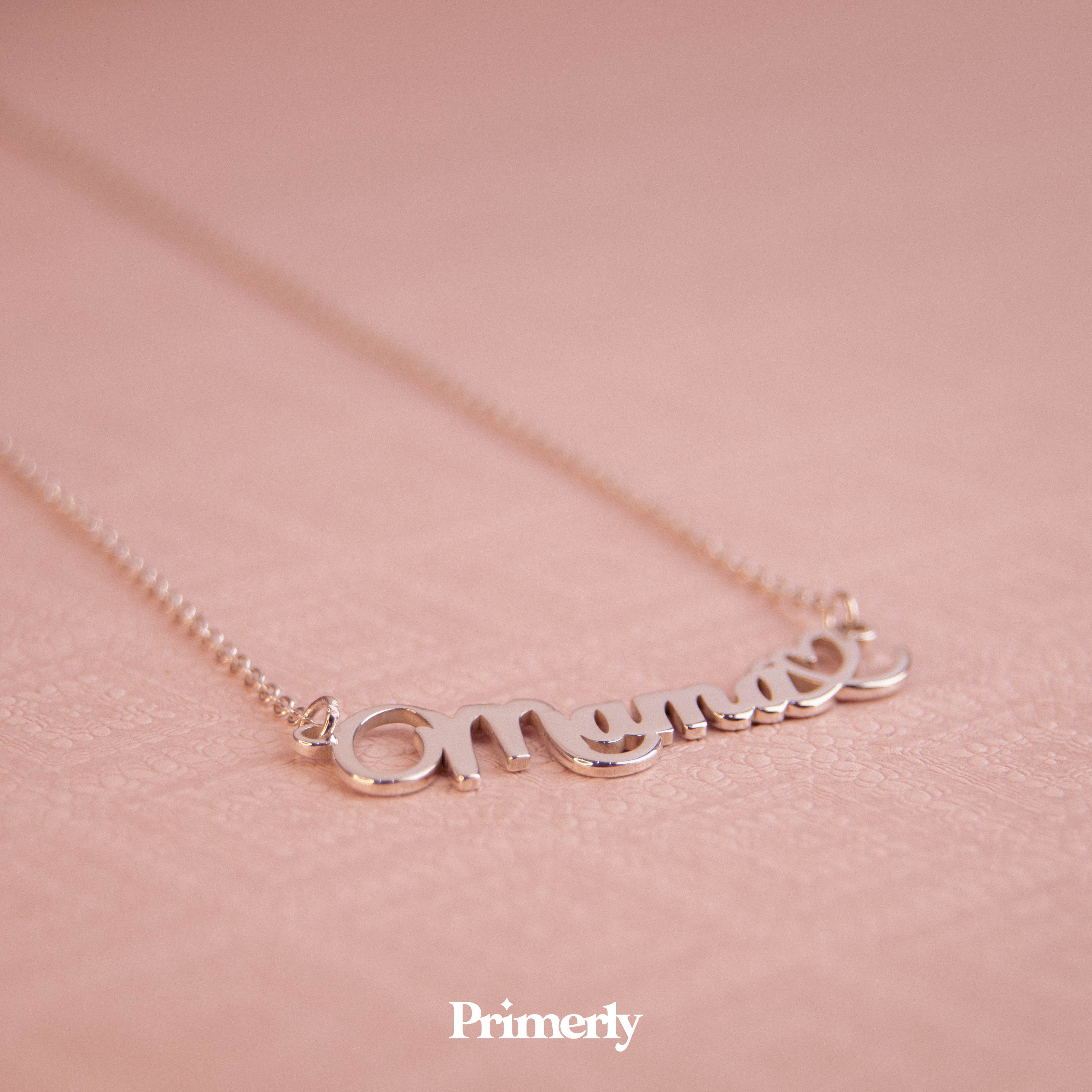 Dije Mamá Corazón Cadena Plata .925