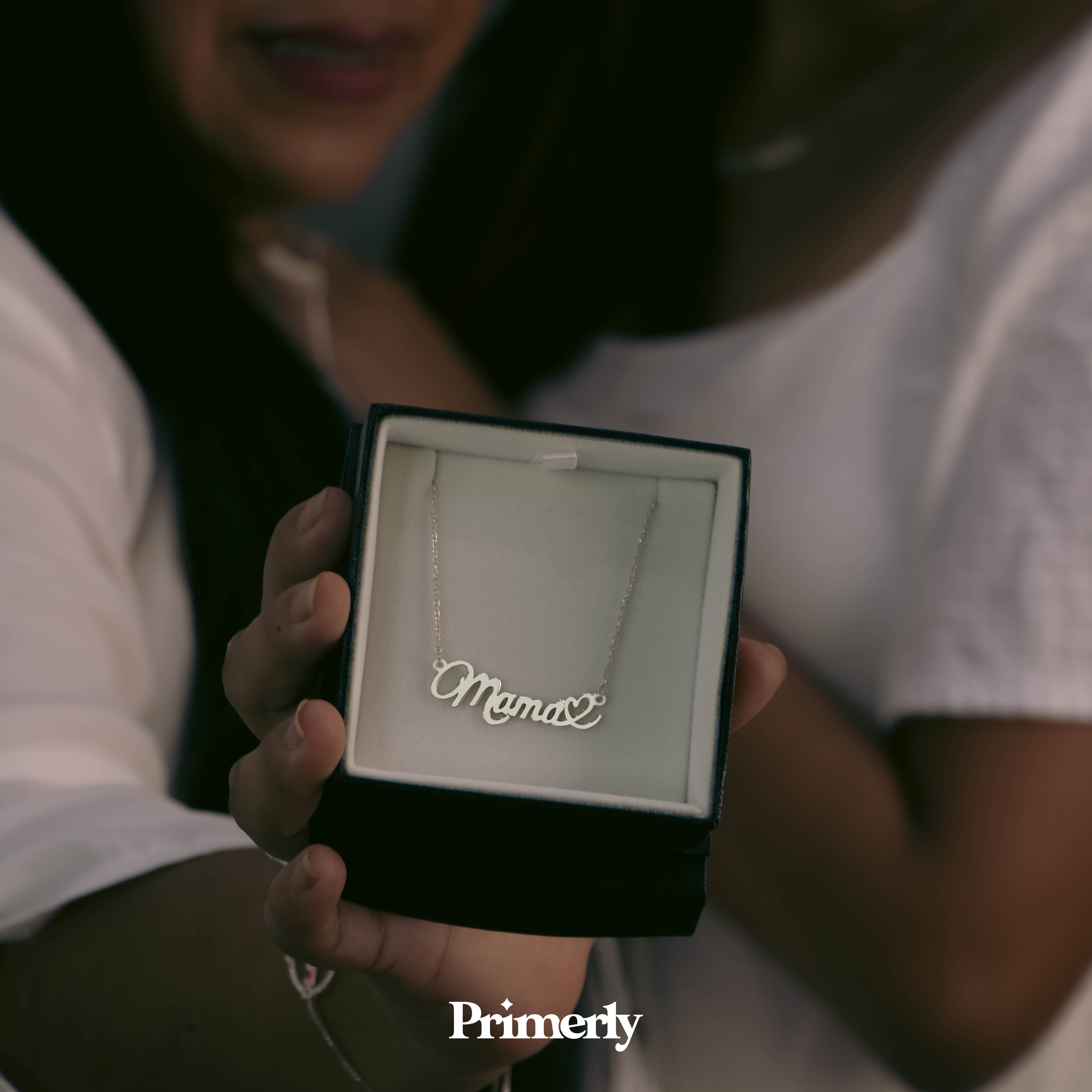 Dije Mamá Corazón Cadena Plata .925