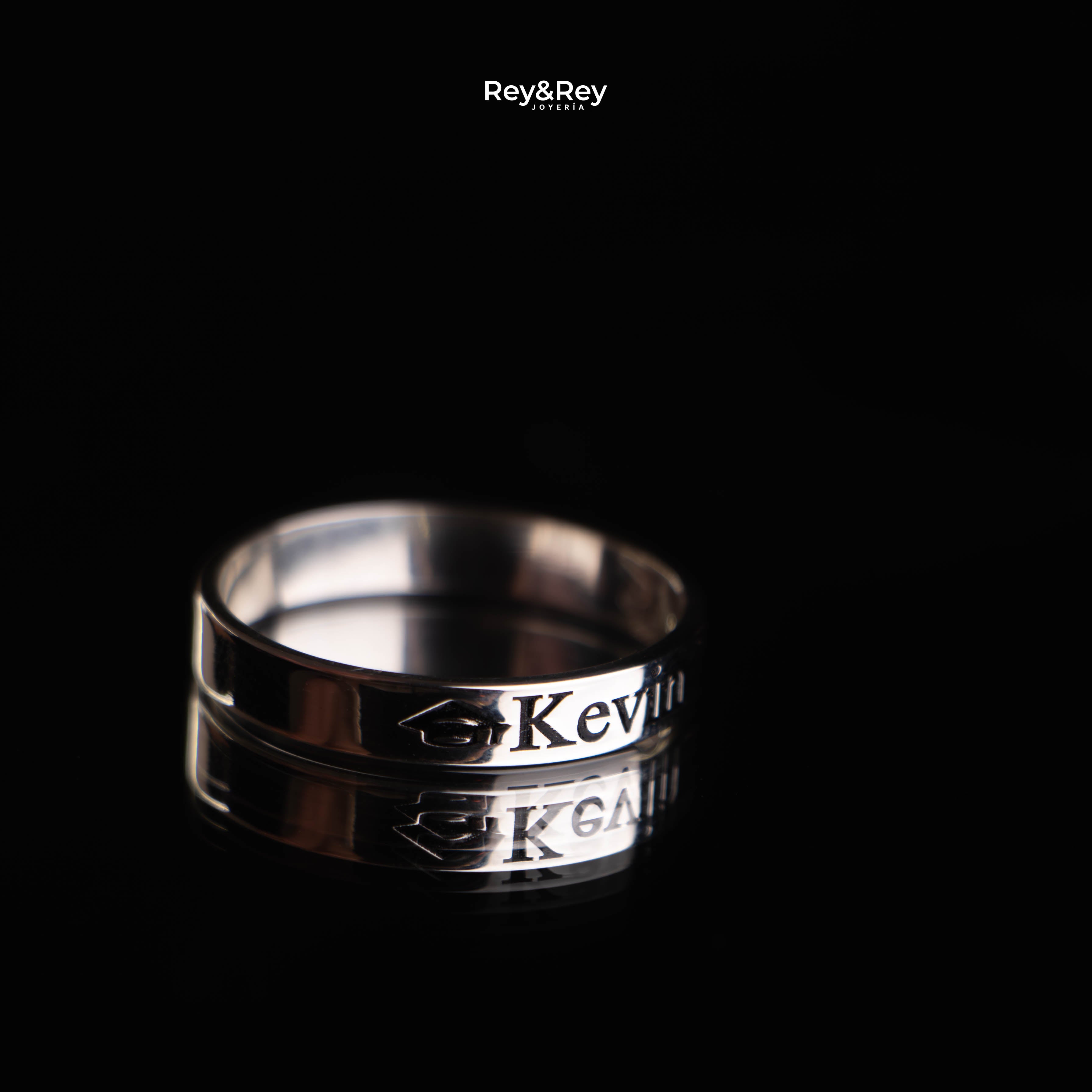 Anillo Graduación Flat S Name Plata .925
