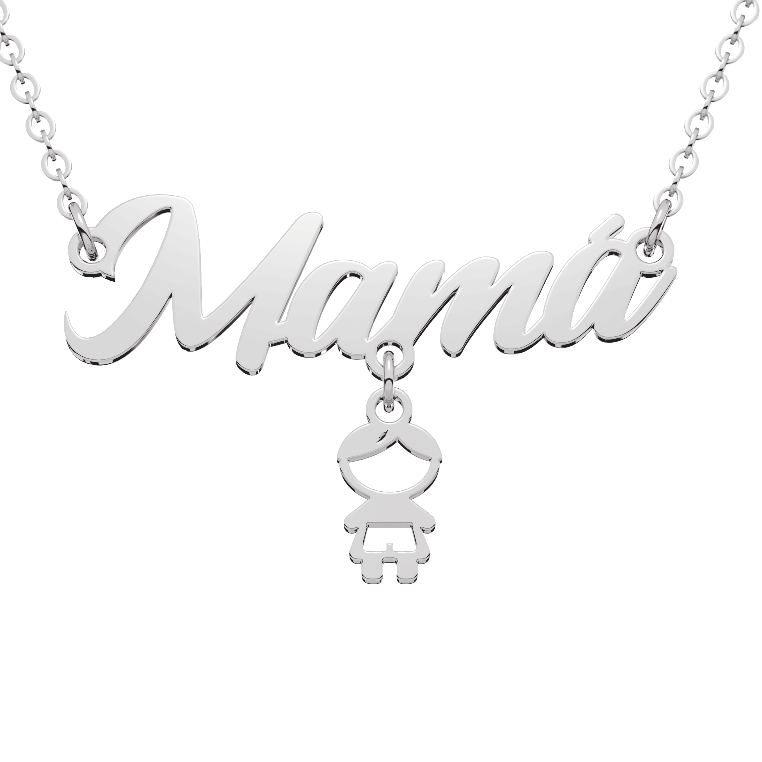 Collar Classic Mama Niñ@s Plata.925