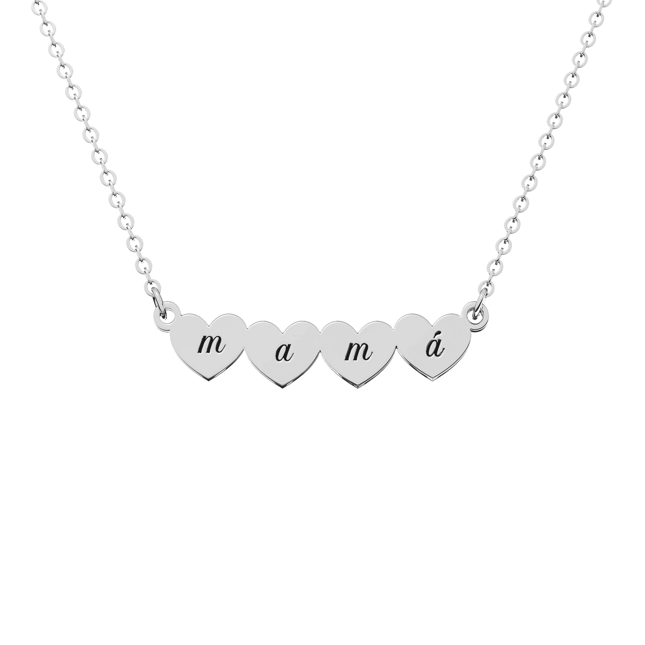Collar Corazónes Mamá
