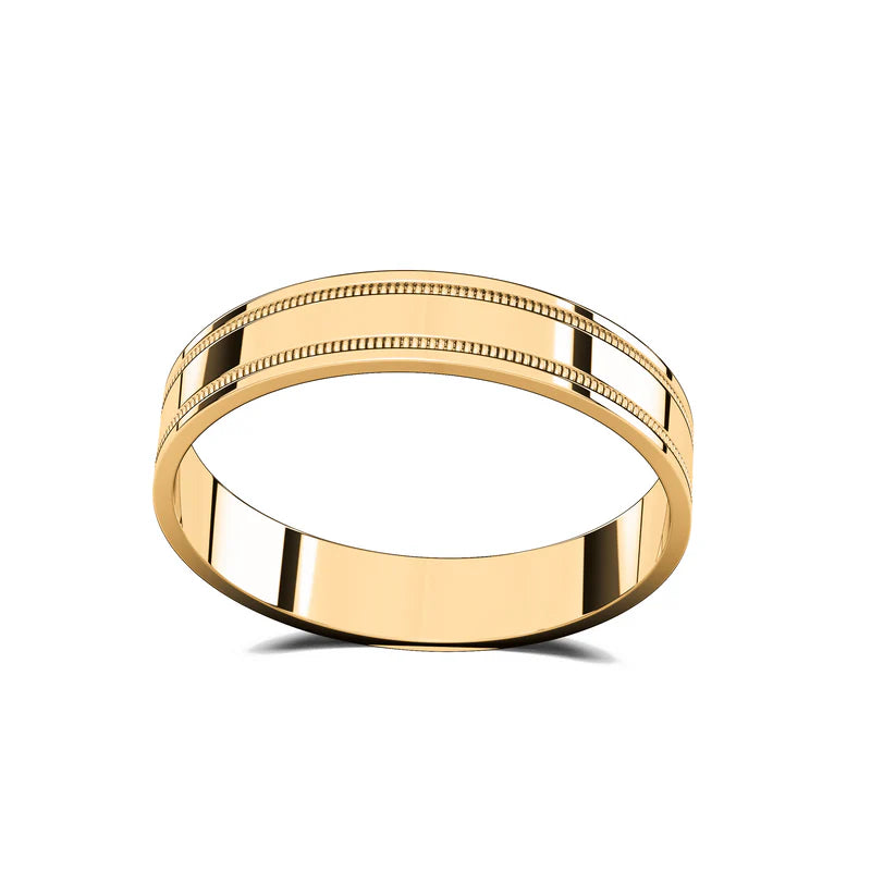 Anillo Milgrain Matrimonial en Plata.925