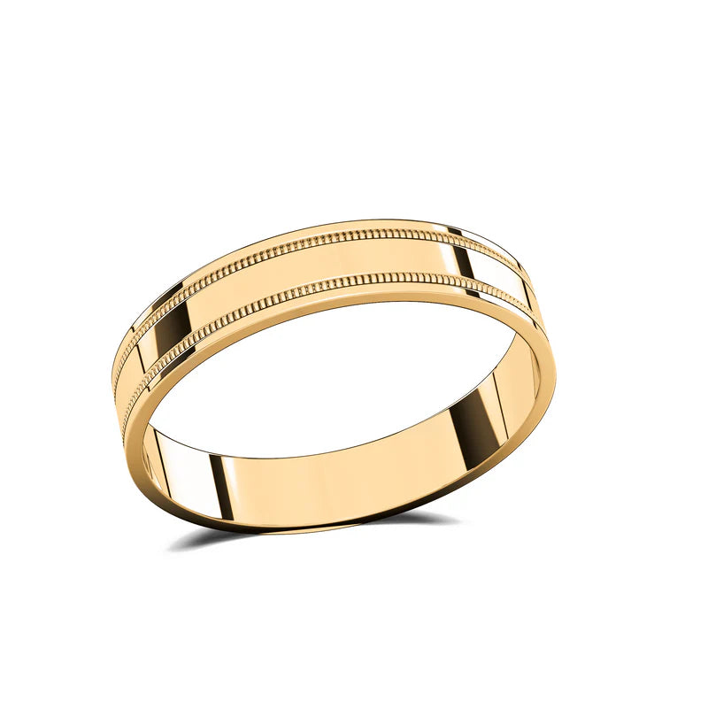 Anillo Milgrain Matrimonial en Plata.925