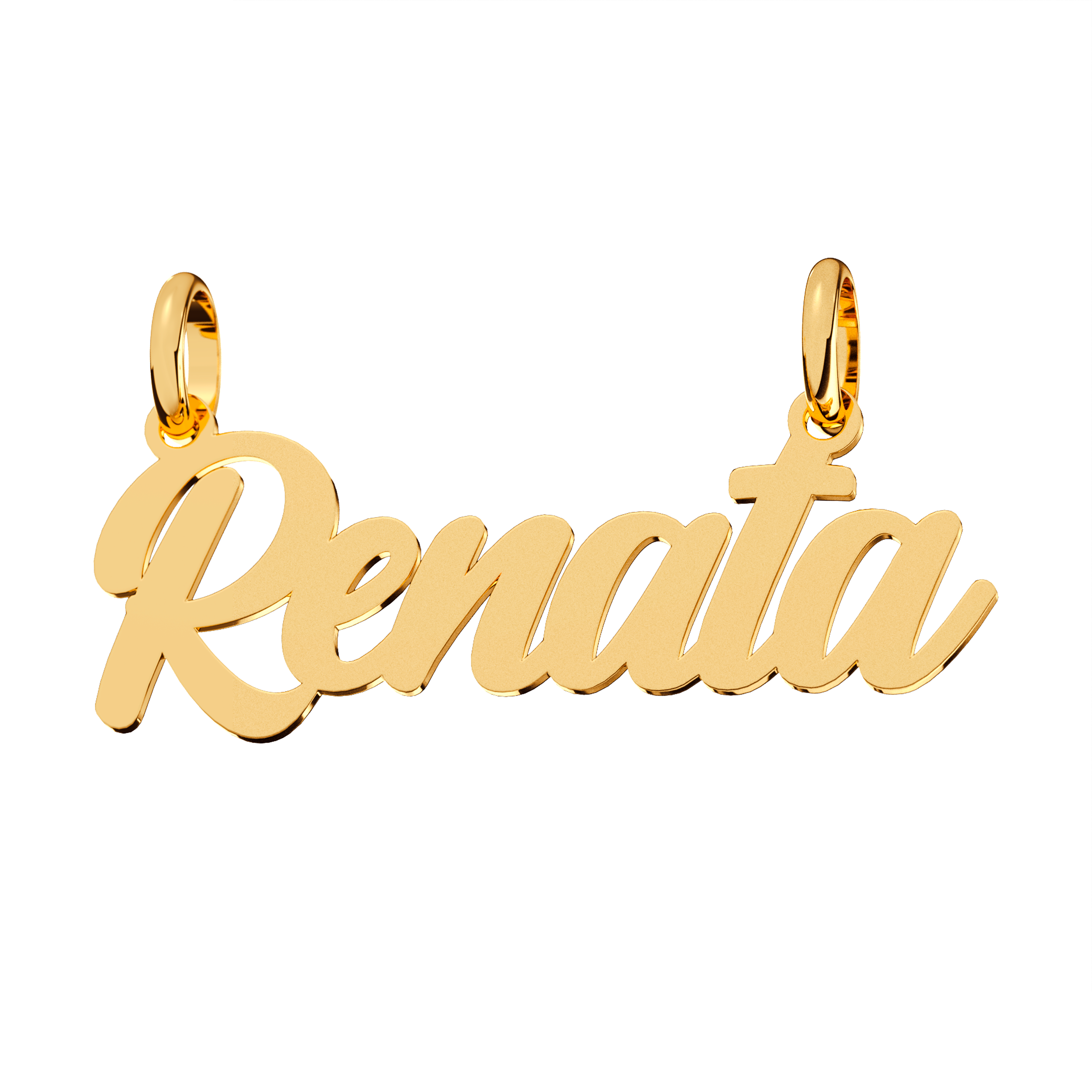 Dije Nombre Personalizado Pluma en Oro 10k Clasico