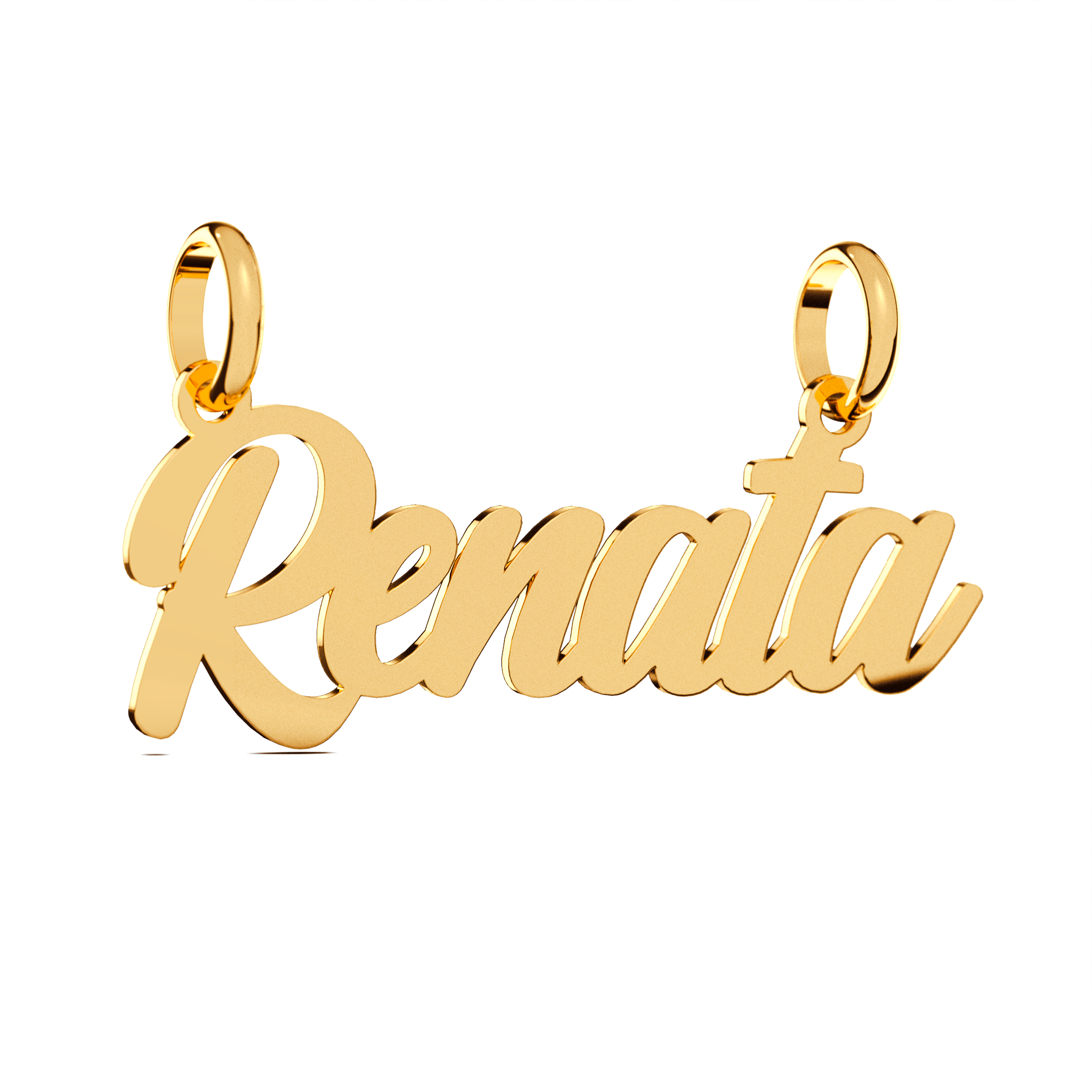 Dije Nombre Personalizado Pluma en Oro 10k Clasico