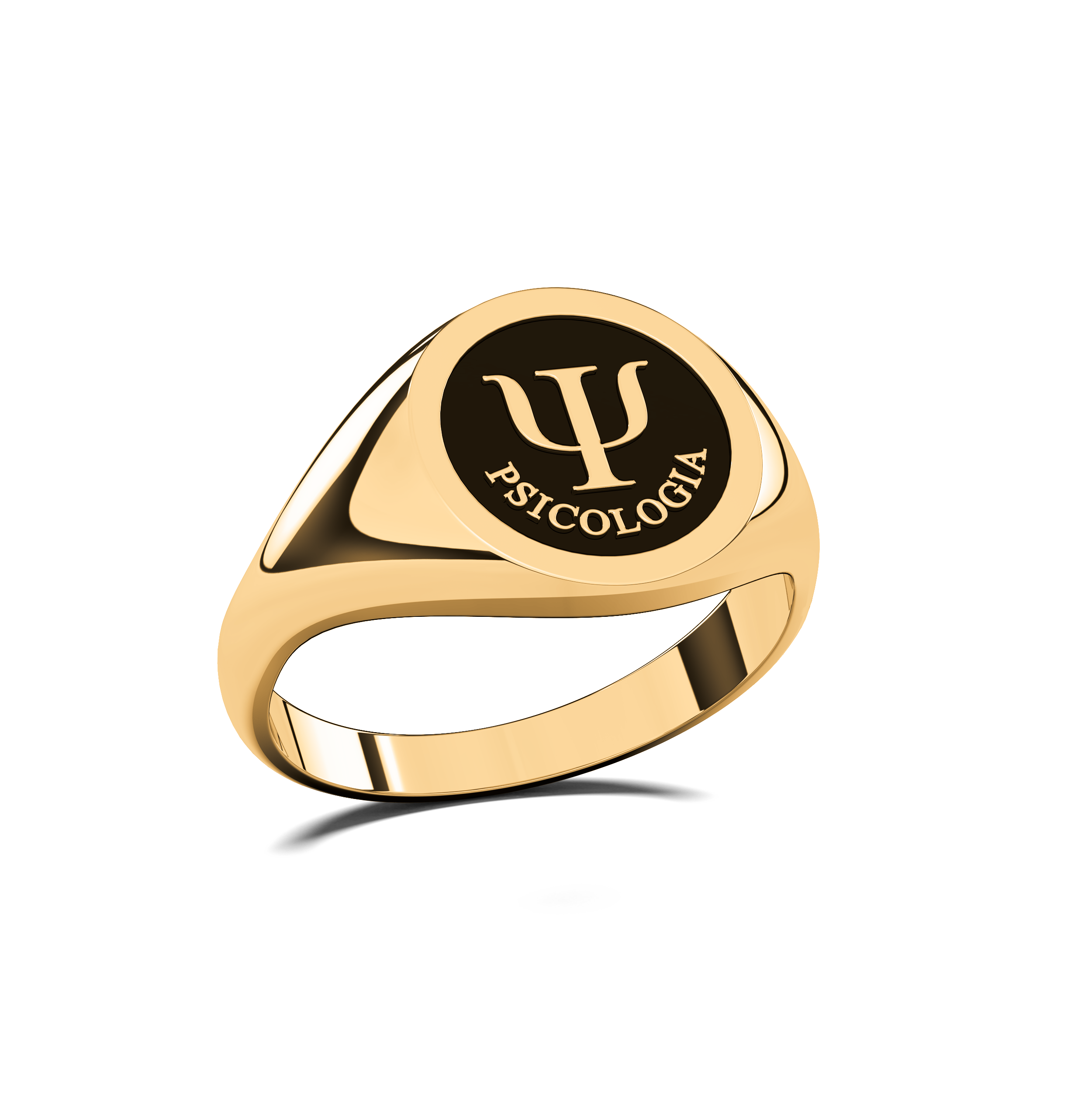 Anillo Sello Graduación Logos Licenciatura en Plata