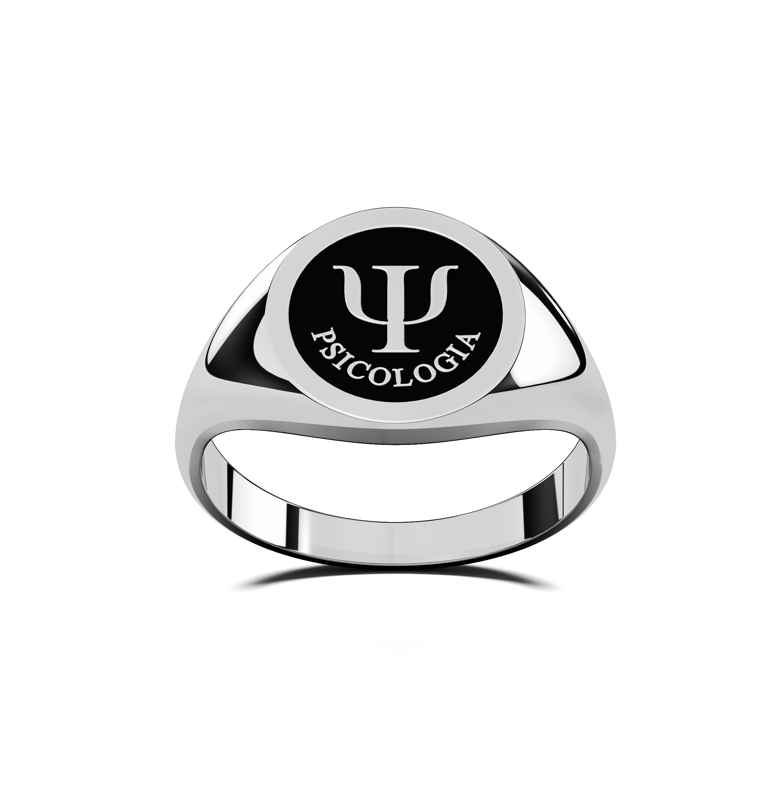 Anillo Sello Graduación Licenciatura en Plata